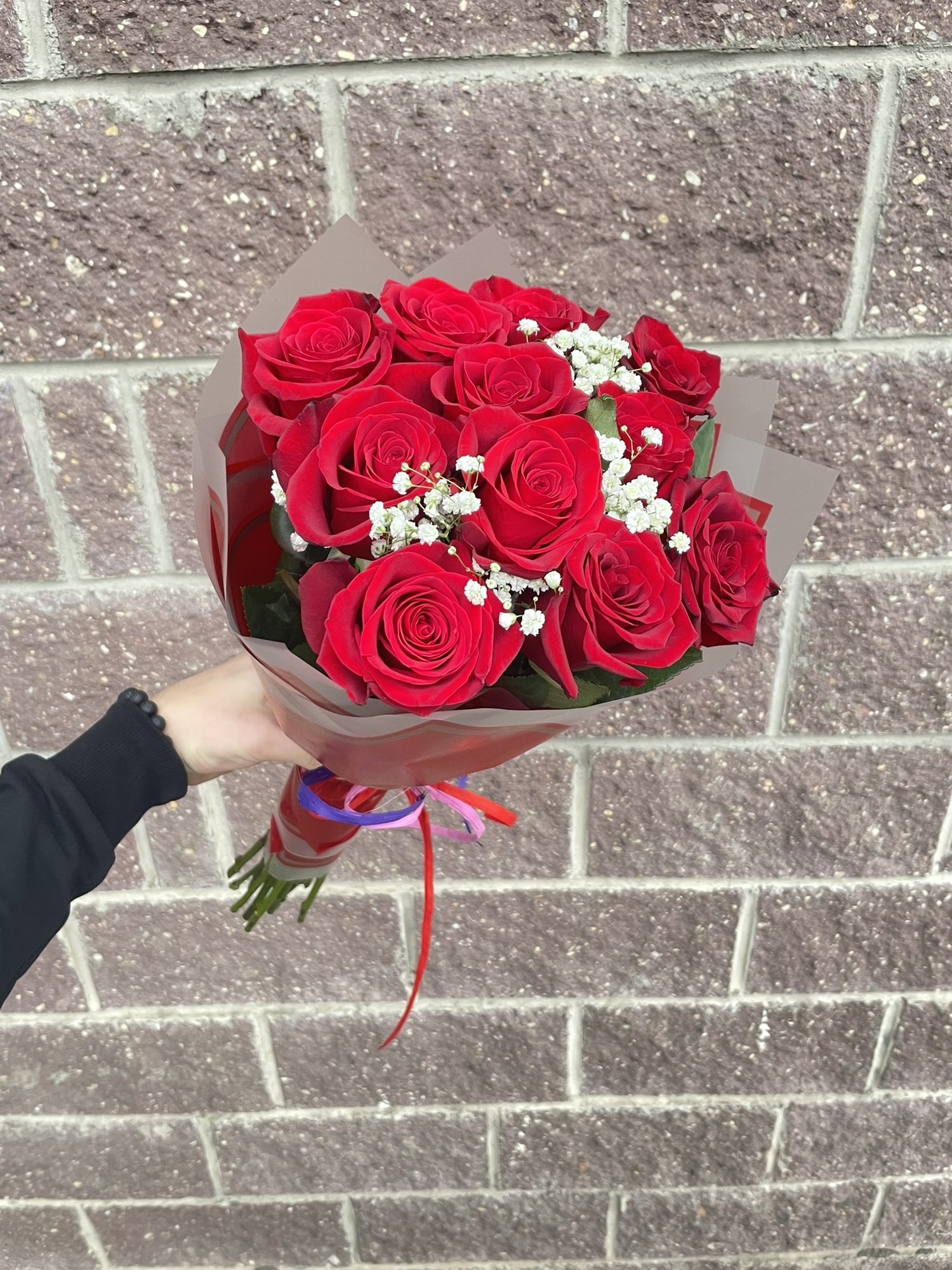 bouquet of red roses for Valentine