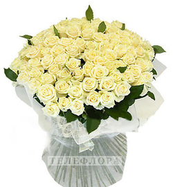 Round bouquet of flowers «White Heaven bouquet»