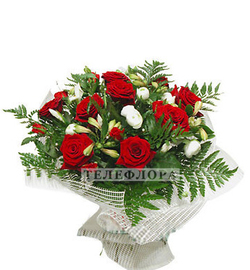 Bouquet of  flowers "Red inspiration" 