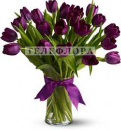 Bouquet of flowers "21 Passionate Purple Tulips"