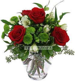 Round bouquet of roses "Charming"