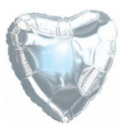 Helium foil paper balloon "Silver heart"