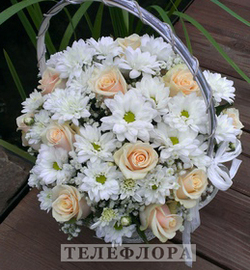Basket of flowers "Tenderness"