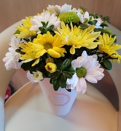 Flowers in a box "Sun and chrysanthemums &#9825;"